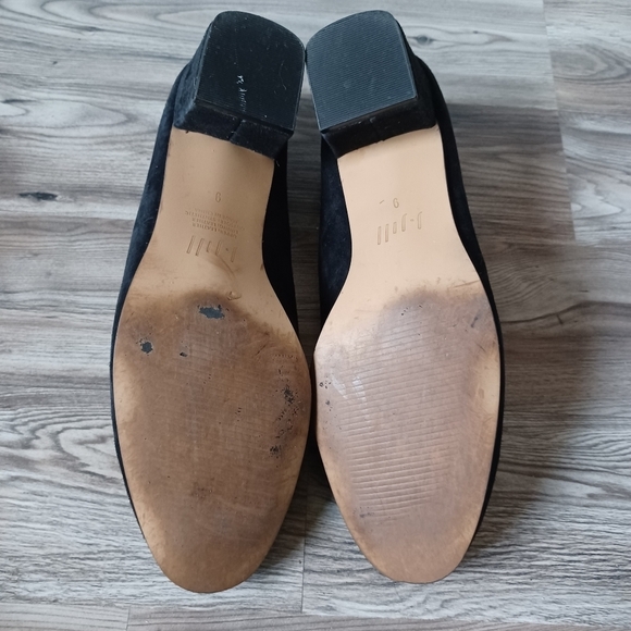 J Jill Block Heel Black Suede Pumps Sz 9 - Picture 5 of 6